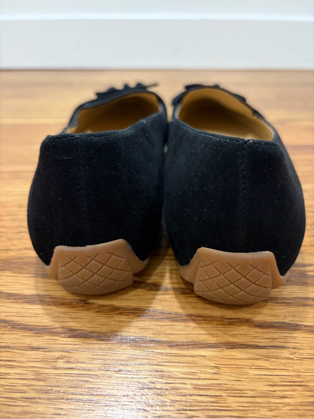 Talbots Francesca Black Suede Tassel Driving Loafers (9) - Picture 5 of 7
